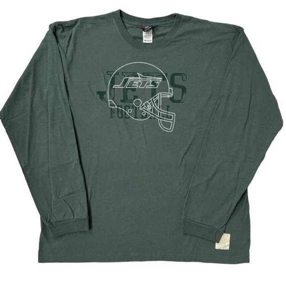 New York Jets Reebok T-shirt Mens XL Green Style# R231A Gridiron Classic - Picture 1 of 1